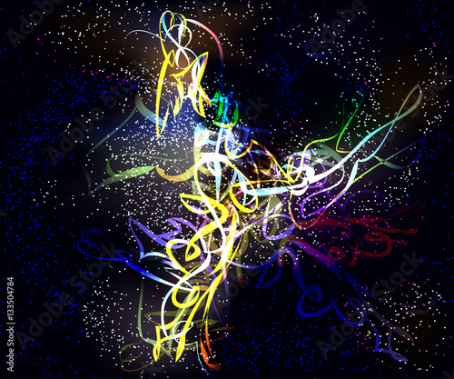 galaxy glassy waves futuristic virtual technology vector