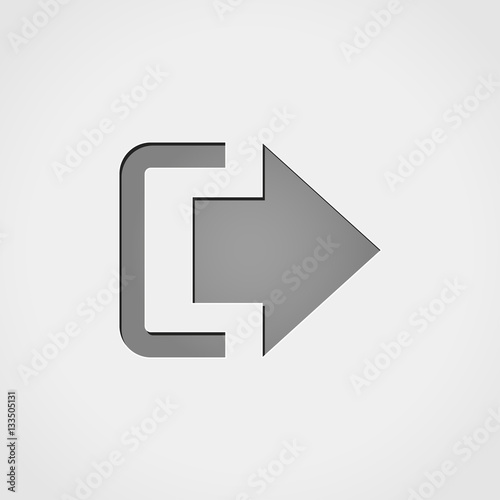 logout grey icon