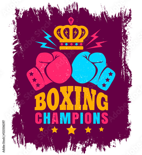 Vintage logo for boxing