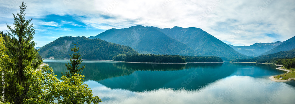 Panoramama of Sylvensteinsee