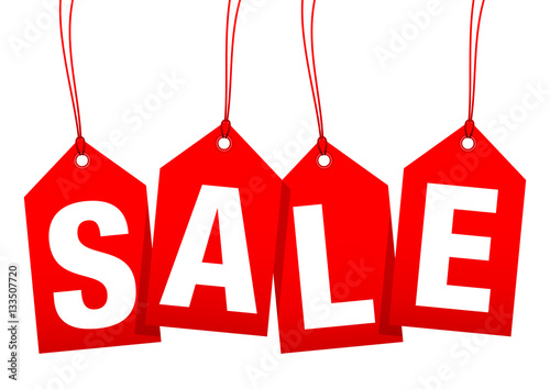 Arrow Hangtags "Sale" Red