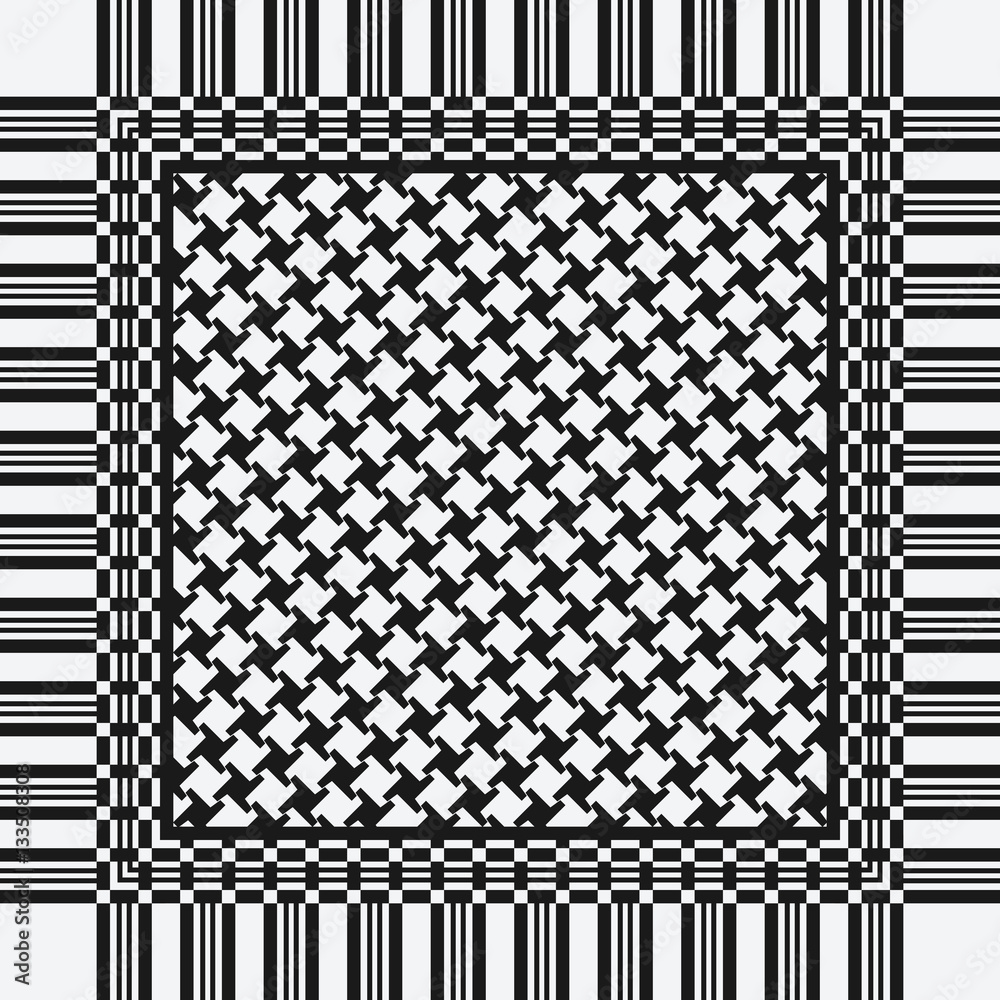 Scarf Keffiyeh Pattern Stock Illustration - Download Image Now