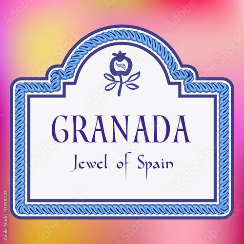 Granada Spain street sign