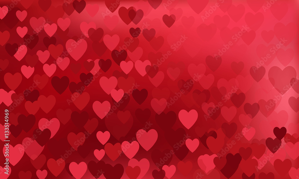 St. Valentine's Day,
vector with a red hearts