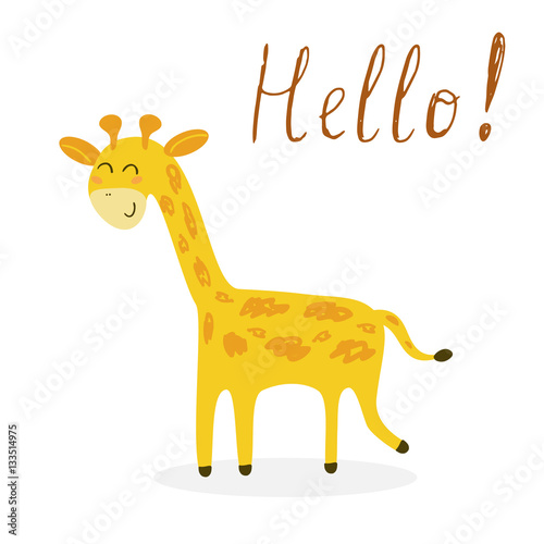 Cute giraffe print for kids