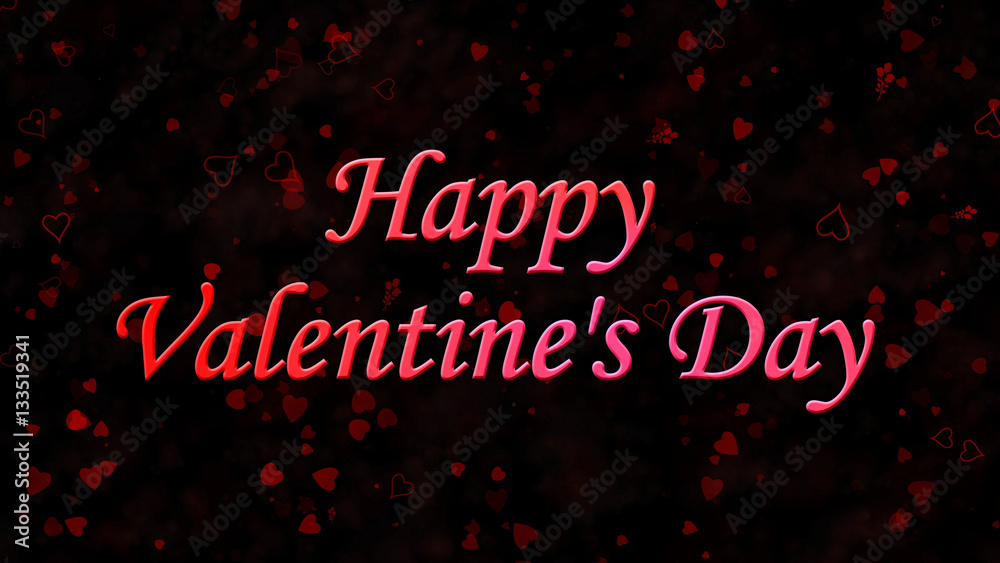 Happy Valentine's Day text on dark background