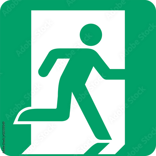 ISO 7010 E002 Emergency exit (right hand)