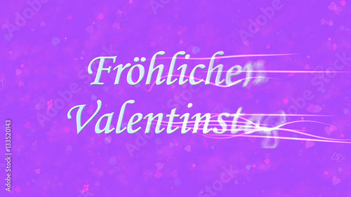 Happy Valentine's Day text in German "Frohlichen Valentinstag"