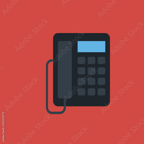 office phone icon. flat design