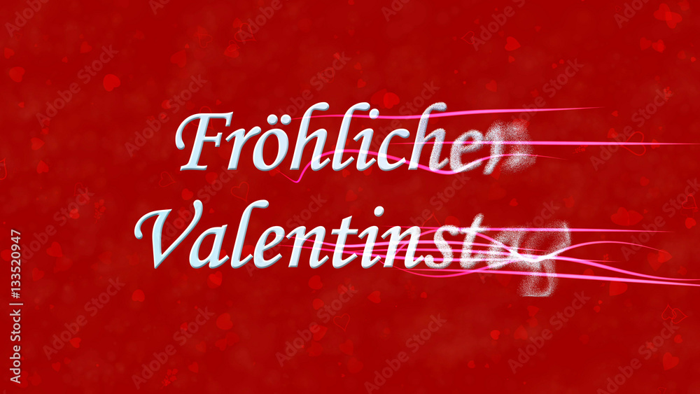 Plakat Happy Valentine's Day text in German 