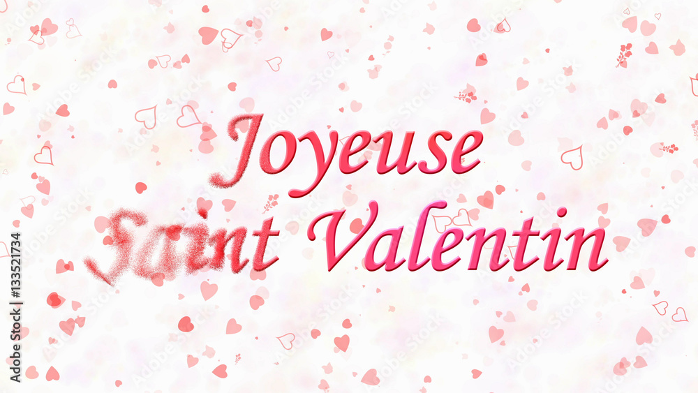 Happy Valentine's Day text in French 