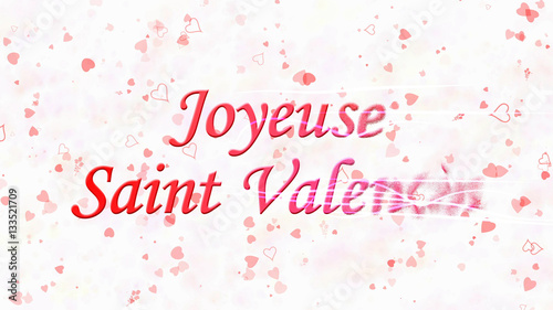 Happy Valentine's Day text in French "Joyeuse Saint Valentin"