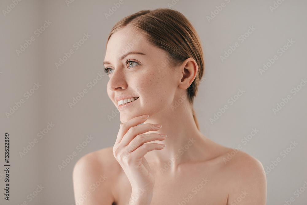 Glowing with natural beauty. Glowing with natural beauty.