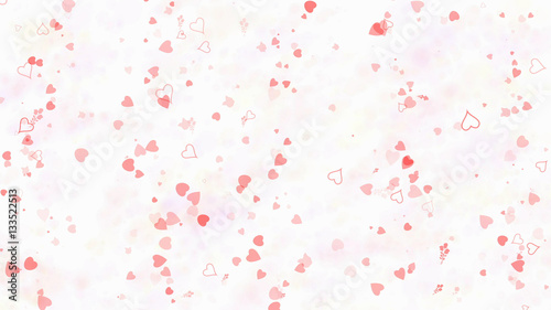 Love themed white background with hearts and roses