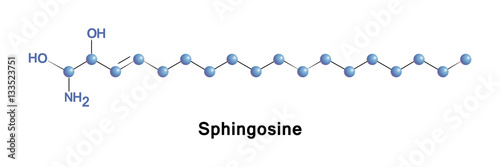 Sphingosine is an 18-carbon amino alcohol with an unsaturated hydrocarbon chain, forms a primary part of sphingolipids, a class of cell membrane lipids that include sphingomyelin, a phospholipid.