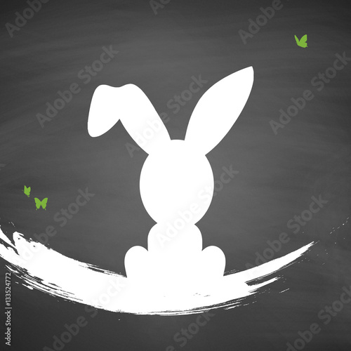 Ostermotiv | Osterhase | Frohe Ostern auf Schiefertafel