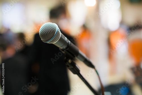 microphone in concert hall, conference or stage © eugenelucky