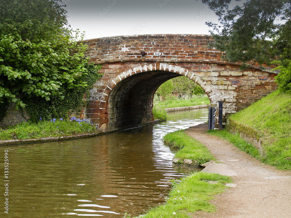 Old bridge on the Shropshire Union canal in Market Drayton
