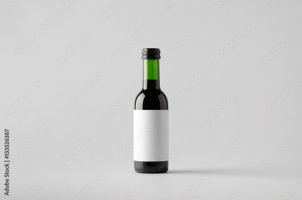 Wine Quarter/Mini Bottle Mock-Up. Blank Label Wine Quarter/Mini Bottle Mock-Up. Blank Label