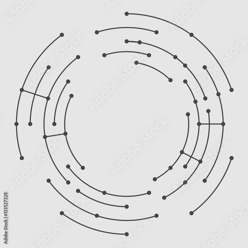 Abstract circle lines