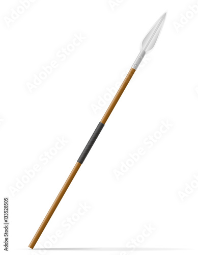battle spear medieval stock vector illustration