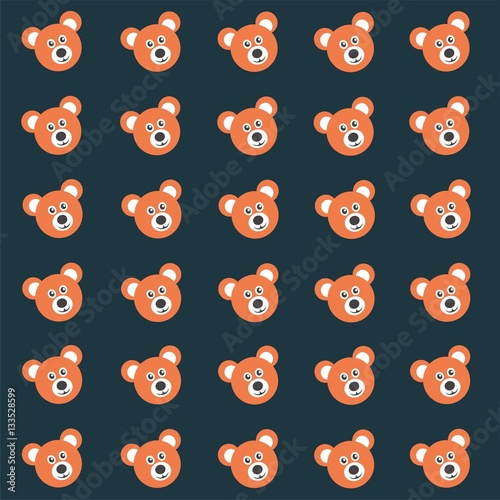 Pattern for children - cute teddy bear