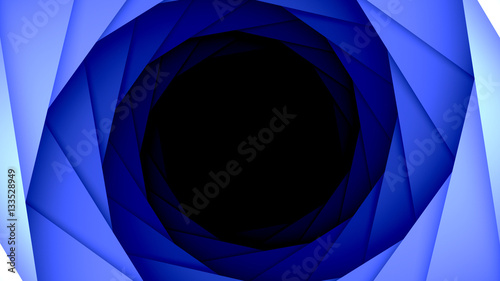Dark Blue Empty Low Poly Geometric Swirl Background 3d Rendering