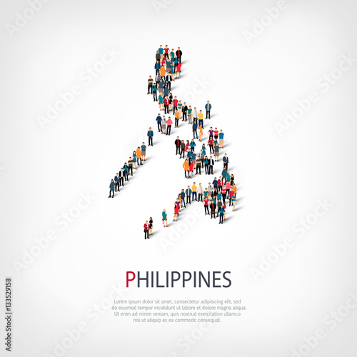 people map country Philippines vector