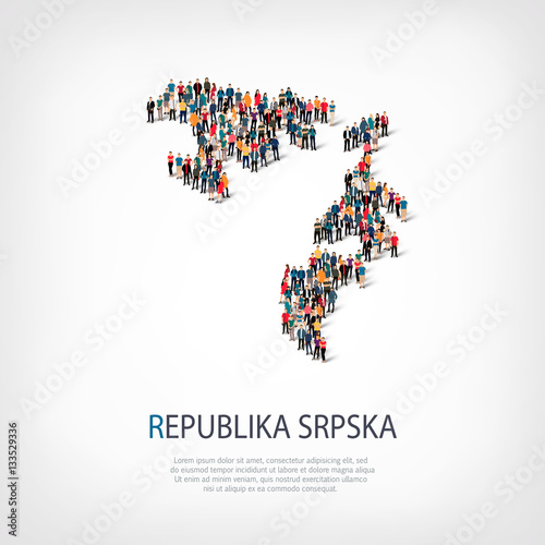 people map country Republika Srpska vector
