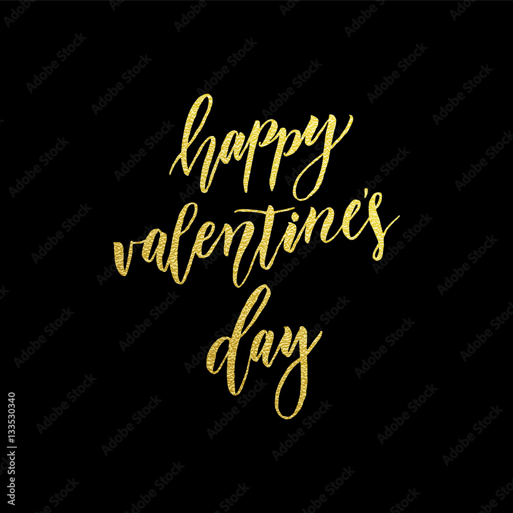 Happy Valentine day golden hearts greeting card Happy Valentine day golden hearts greeting card