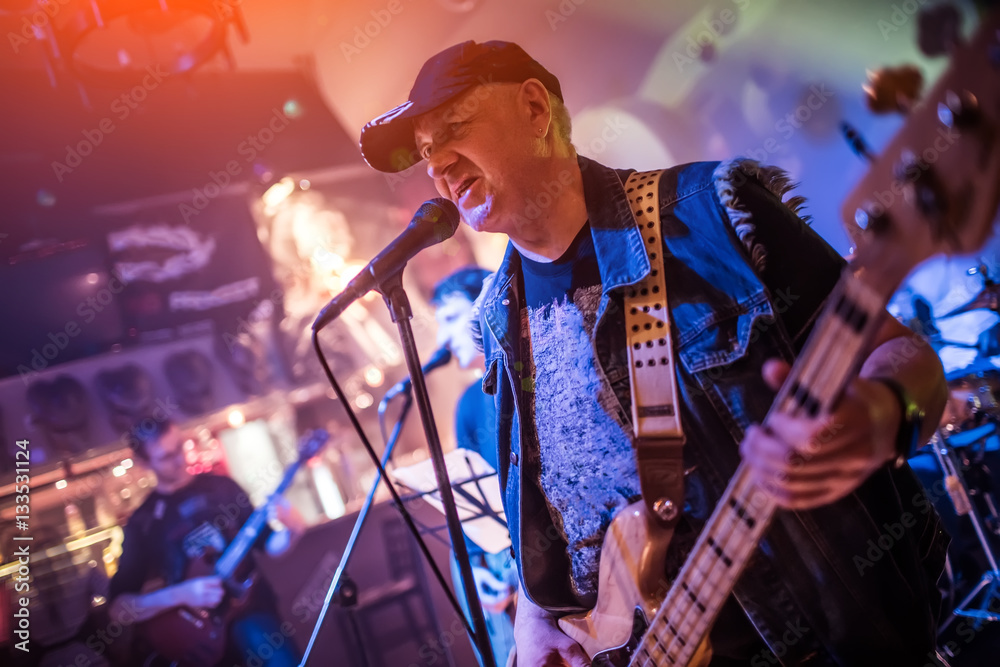 Obraz premium Band performs on stage