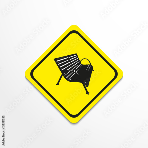 Bench in the park. Vector illustration.