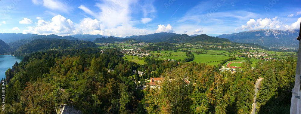 Nearby Bled lake landscape,Panorama,,Slovenia