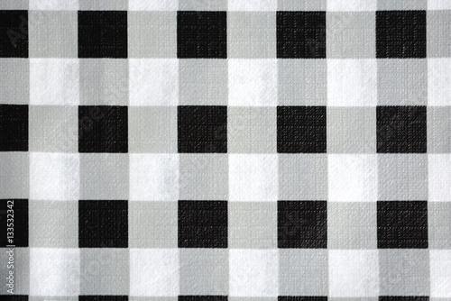 Black and white checkered tablecloth Pattern