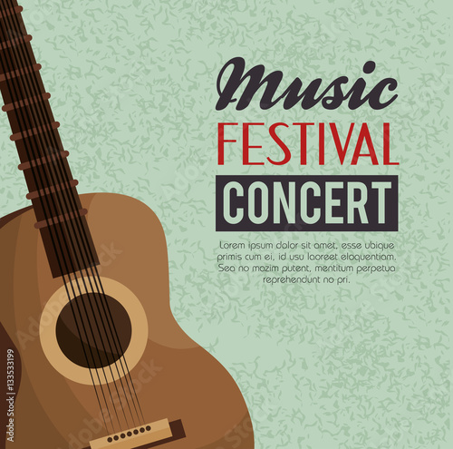 music festival concert poster vector illustration design