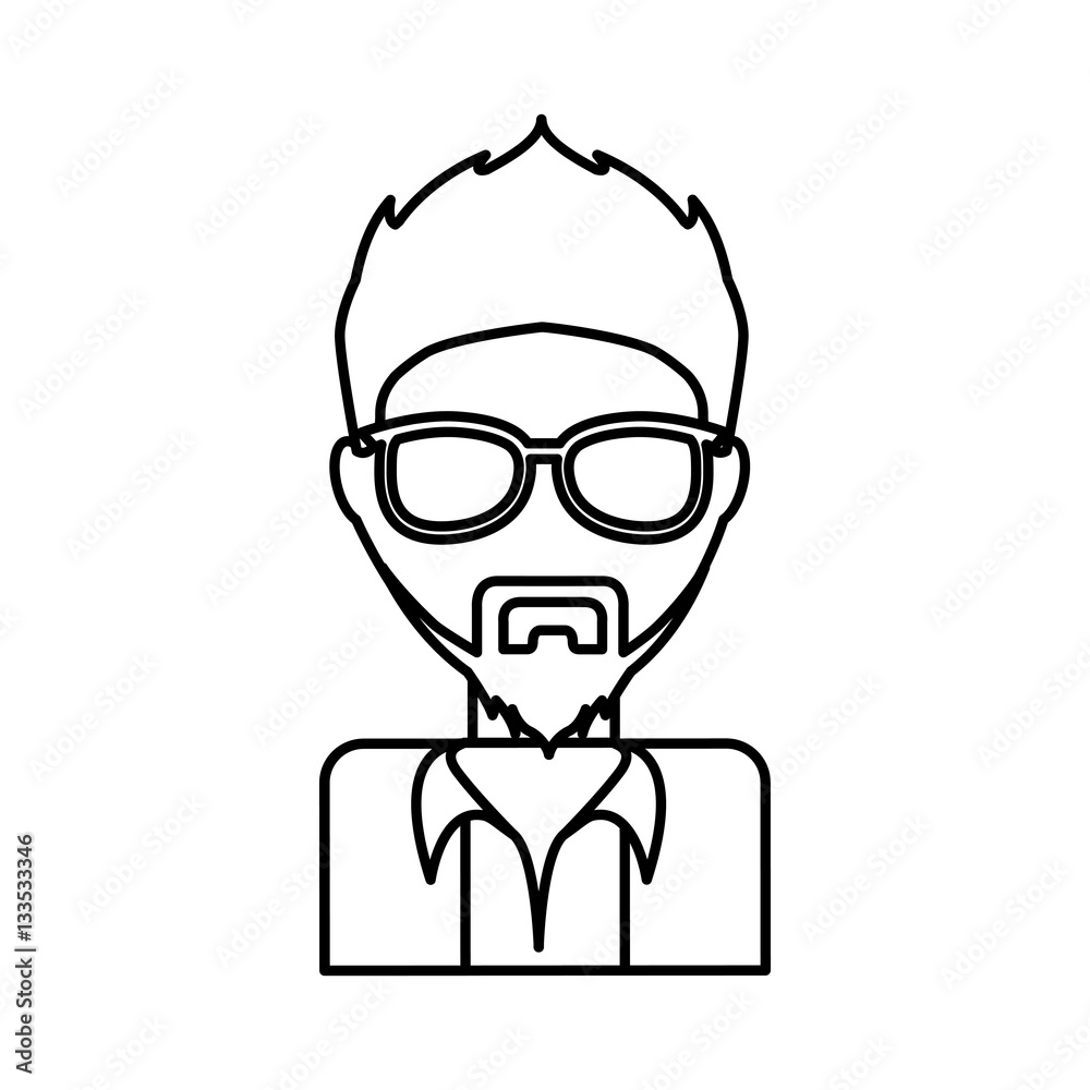 avatar man casual style vector illustration design