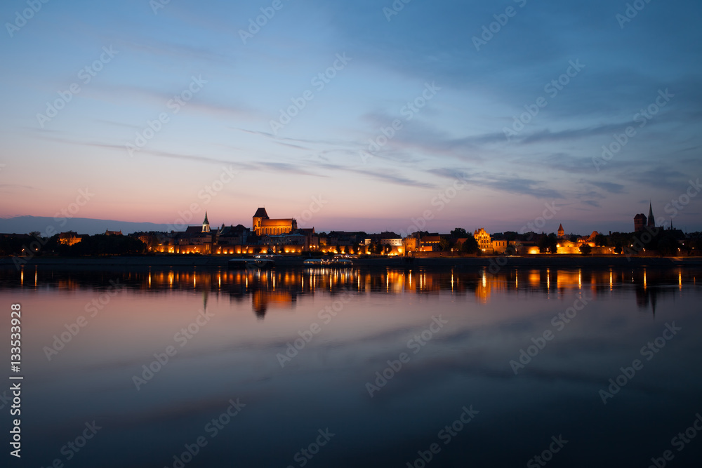 Old Town Of Torun From Vistula River