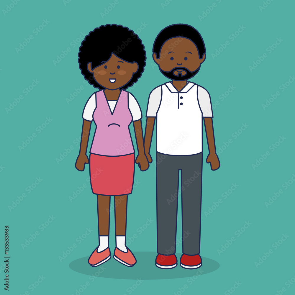 Fototapeta premium multicultural people avatars icon vector illustration design