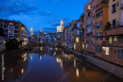City of Girona by Night in Catalonia, Spain © Artur Bogacki
