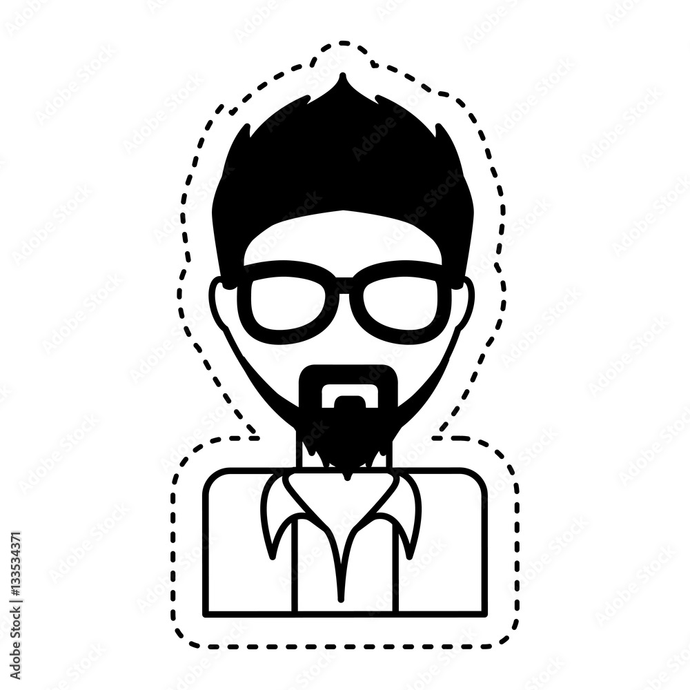 avatar man casual style vector illustration design