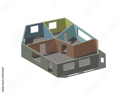 Empty room plan.Isolated on...