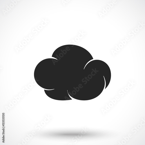Weather icon. Cloud isolated on white background. Cloud symbol. 
