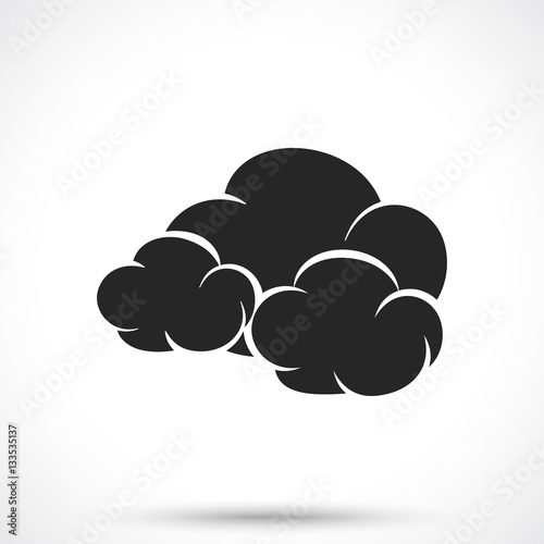 Weather icon. Cloud isolated on white background. Cloud symbol.