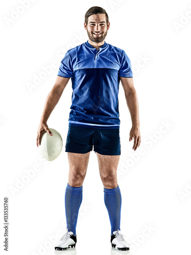 rugby player man isolated 