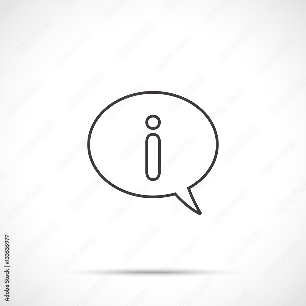 Information sign icon. Info speech bubble symbol.