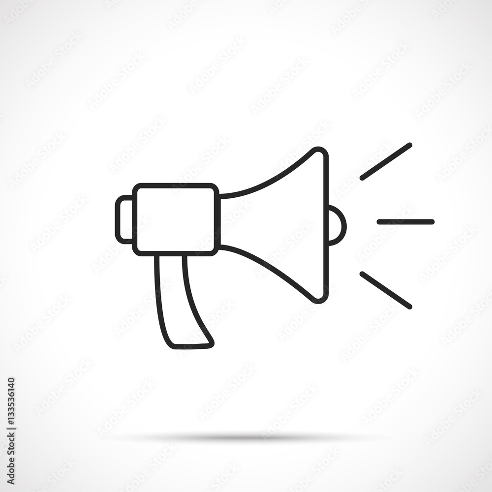 Megaphone icon. Promotion symbol.