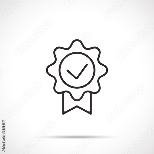 Quality, guarantee icon. Medal, emblem icon.