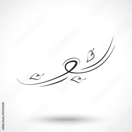 Wind icon with leaves isolated on white background. Wind symbol.