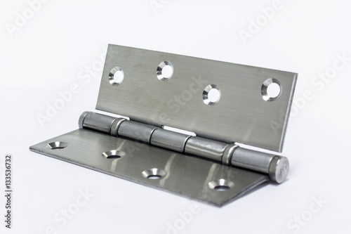 Stainless Steel Door Hinges On white background