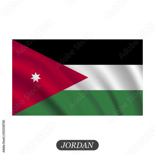 Free Download Waving Jordan flag on a white background. Vector illustration - GFXLoad